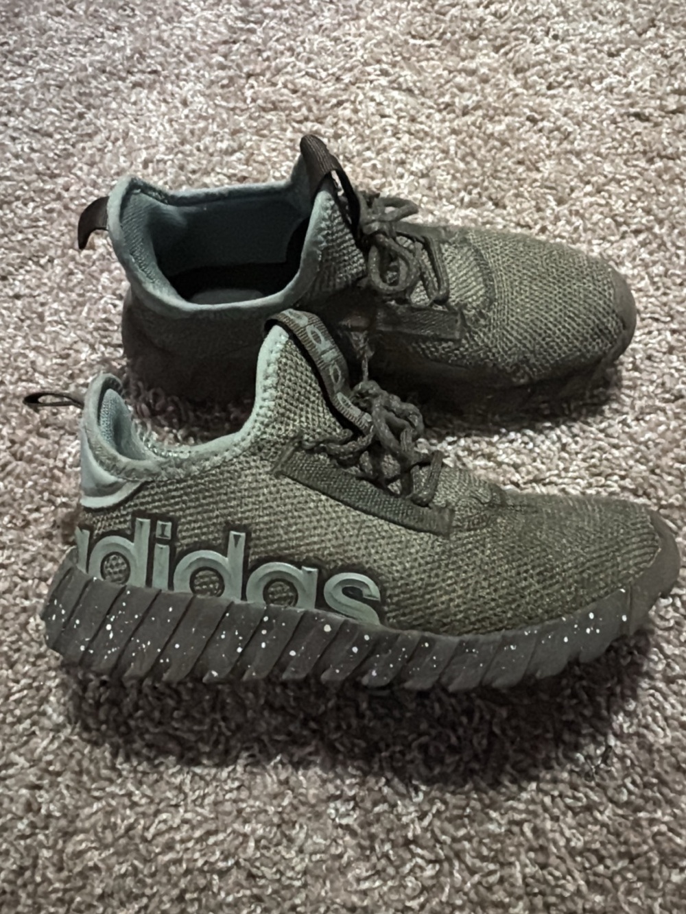 adidas Kids Olive Knit Trail Sneakers